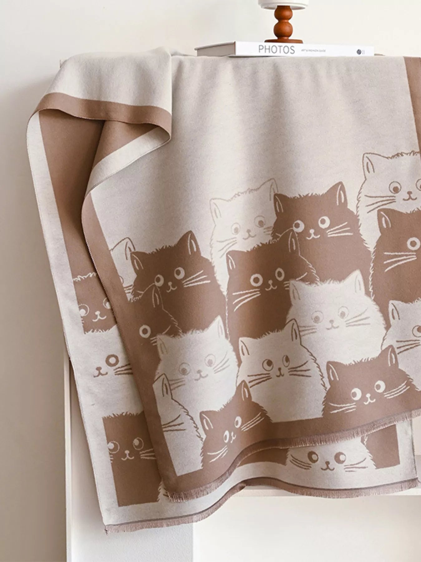 Cute Cat Pattern Knitted Scarf - PBNJ FASHIONS