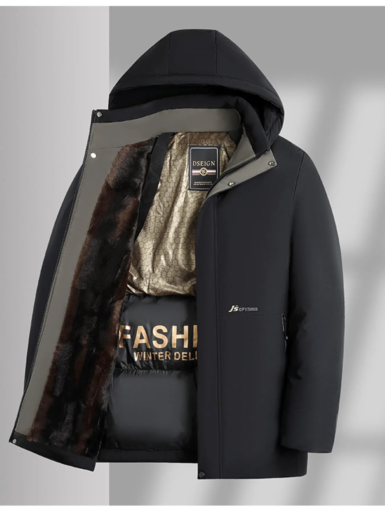Men's Plus Size Thermal Lining Hooded Winter Coat - PBNJ FASHIONS