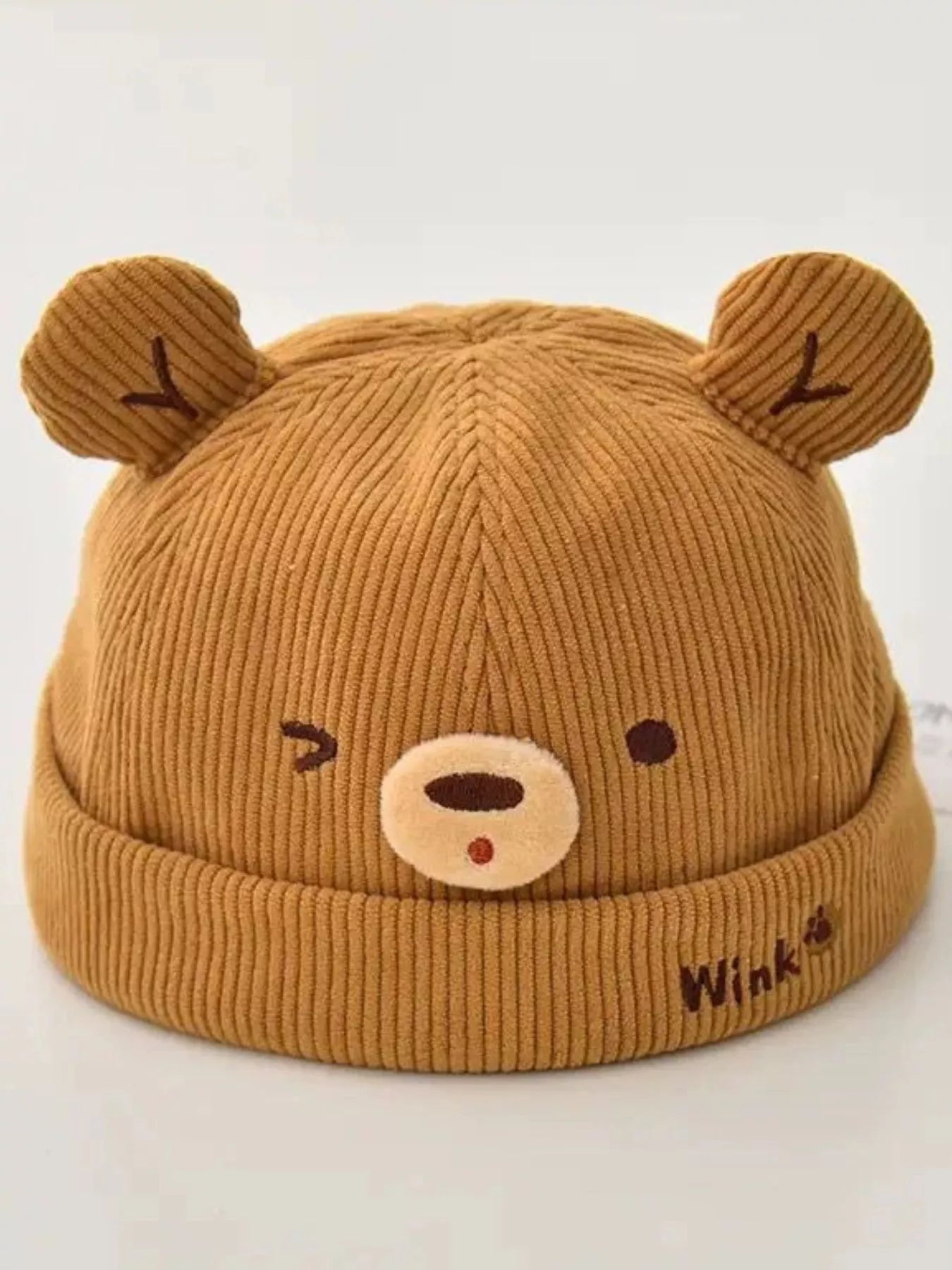 Children's Bear Ear Corduroy Hat - PBNJ FASHIONS