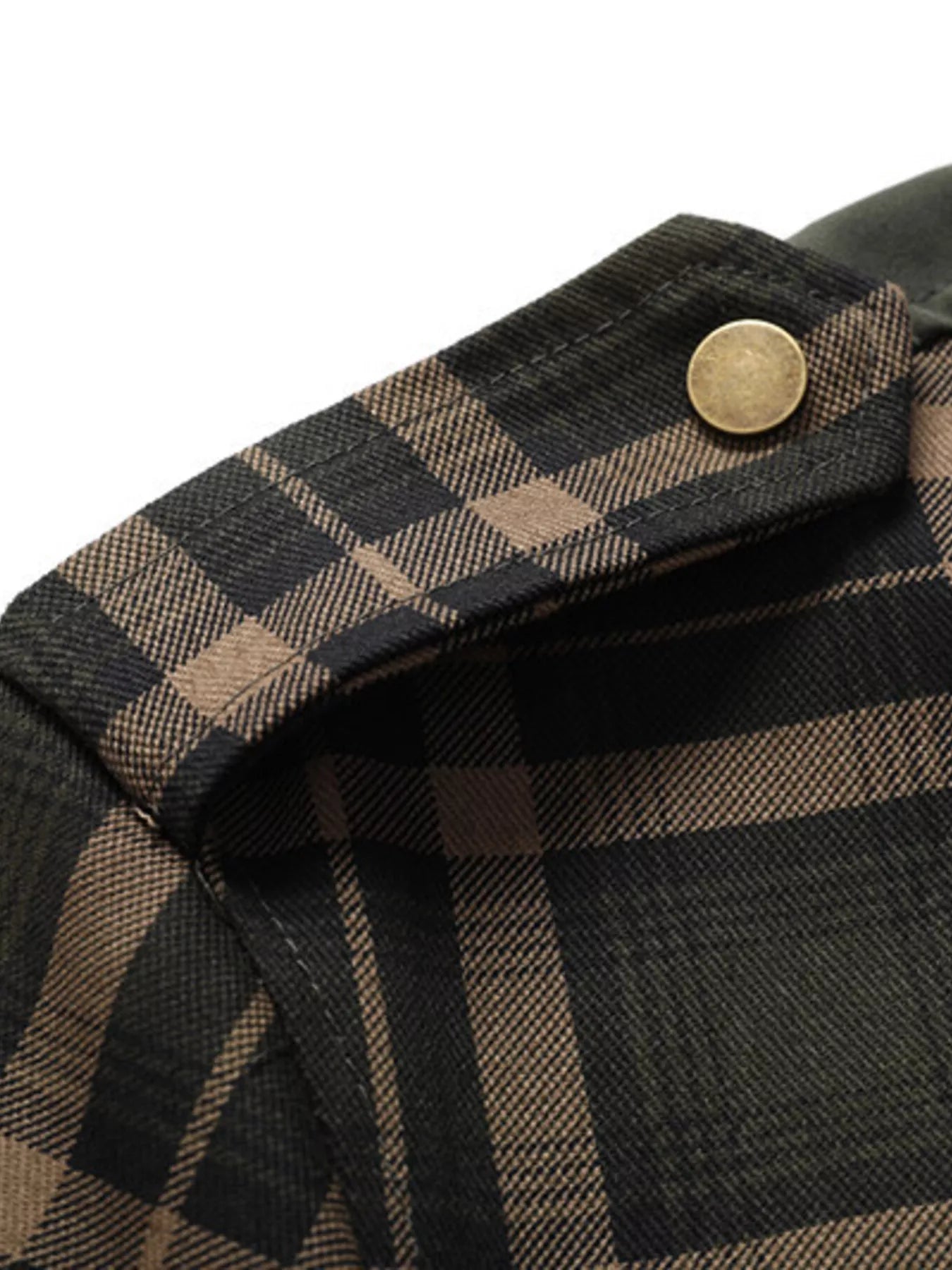 Men's Full Size Button Up Long Sleeve Plaid Shirt Plus Size - PBNJ FASHIONS