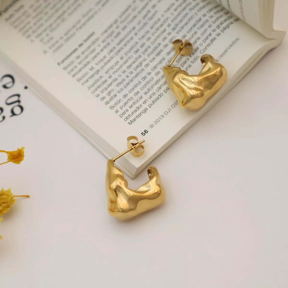 18K Gold - Plated Stud Earrings - PBNJ FASHIONS