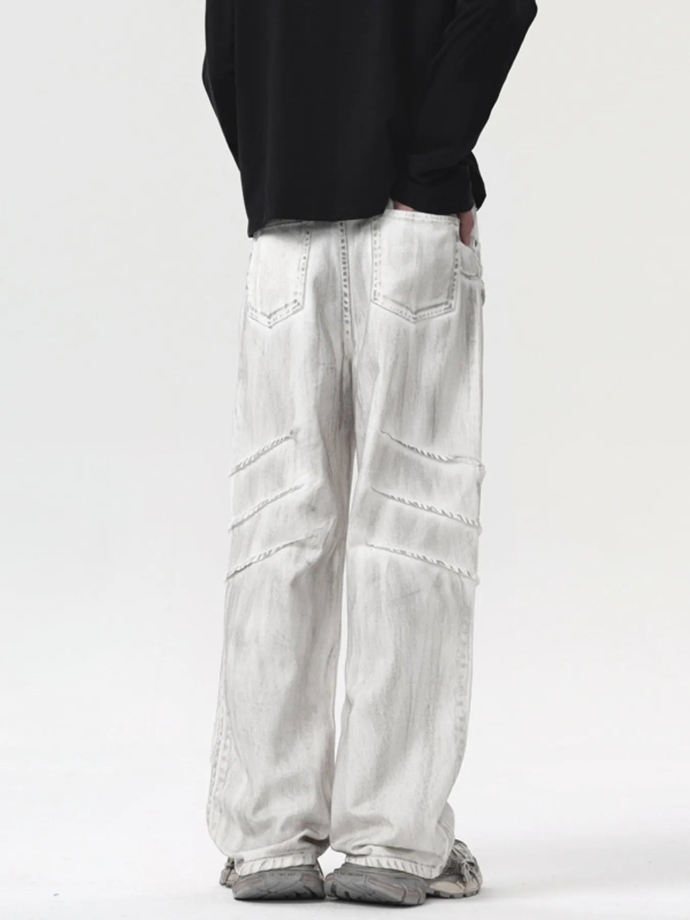 Men's Wash Wide Leg Jeans | Oversized | 100% Cotton | Machine Wash - PBNJ FASHIONS
