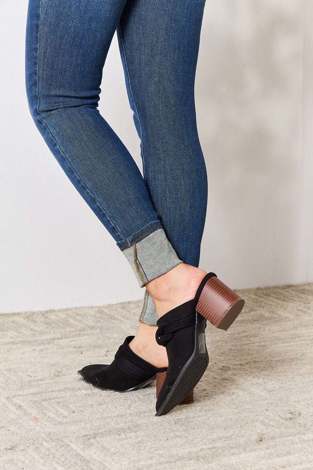 East Lion Corp Pointed - Toe Braided Trim Mules - PBNJ FASHIONS