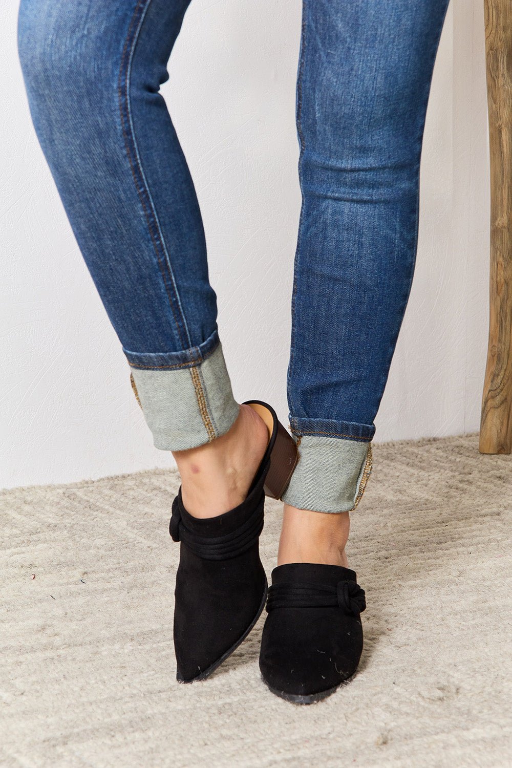 East Lion Corp Pointed - Toe Braided Trim Mules - PBNJ FASHIONS