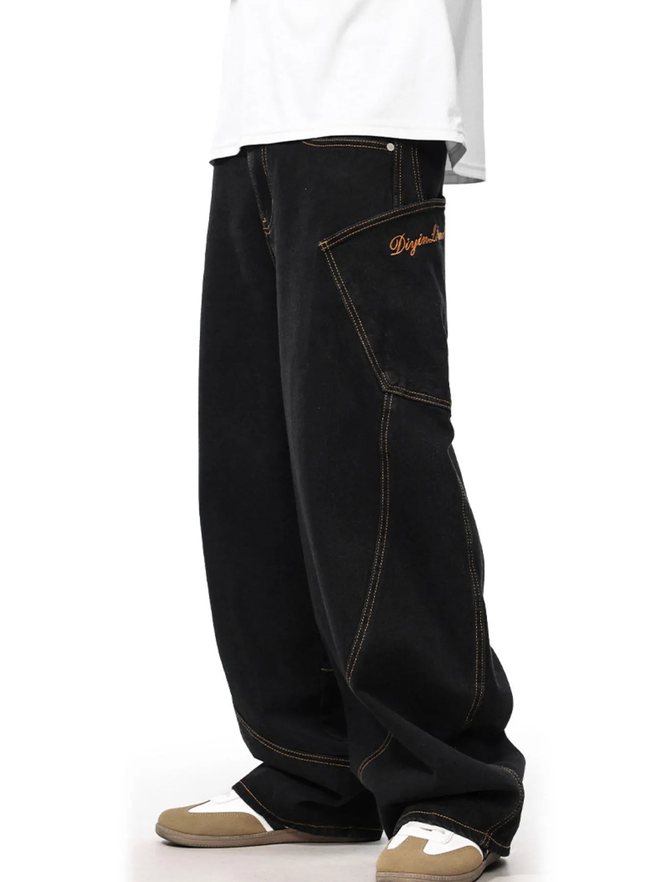 Men's Oversized Wide Leg Jeans | 100% Cotton | Machine Washable - PBNJ FASHIONS