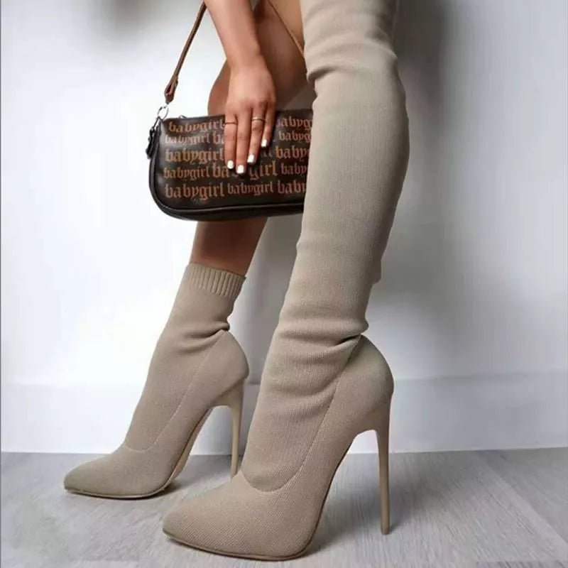 Point Toe Stiletto Boots - PBNJ FASHIONS