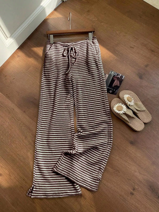 Wide Leg Pants: Comfort & Style in One Package - Dark Brown-S- - PBNJ FASHIONS