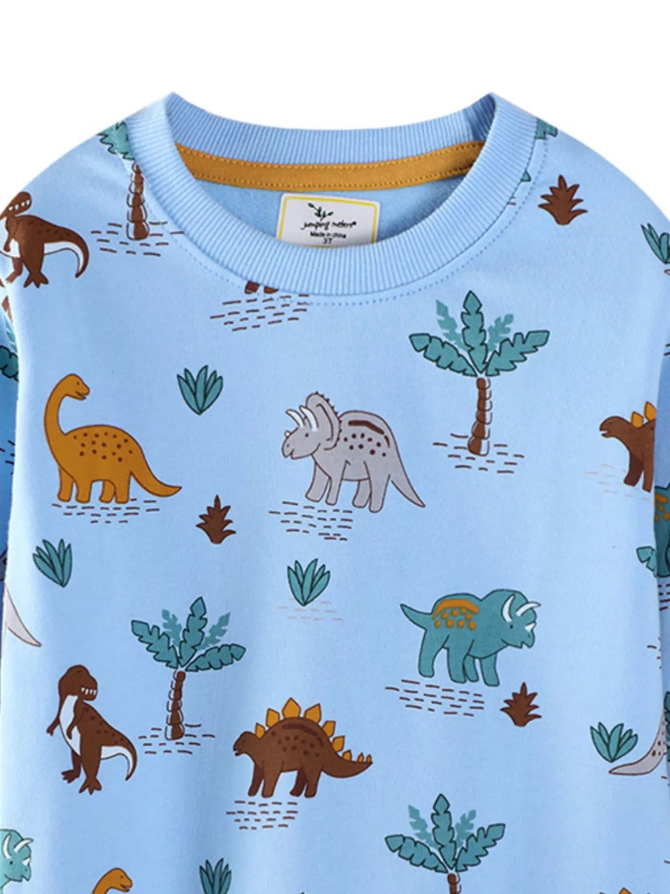 Children's Dinosaur Print Crew Neck Sweatshirt - PBNJ FASHIONS