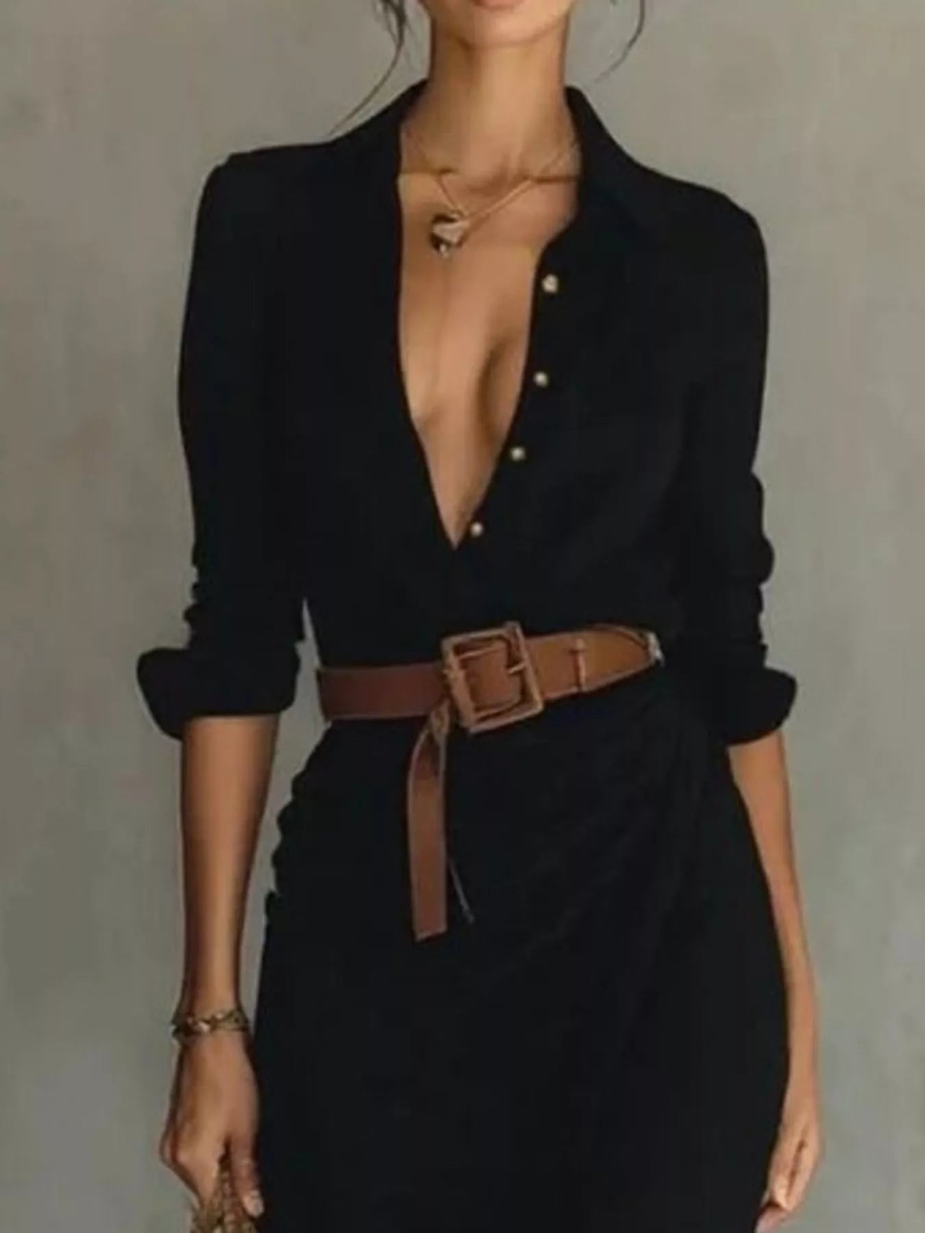 Full Size Ruched Long Sleeve Maxi Dress Plus Size - PBNJ FASHIONS