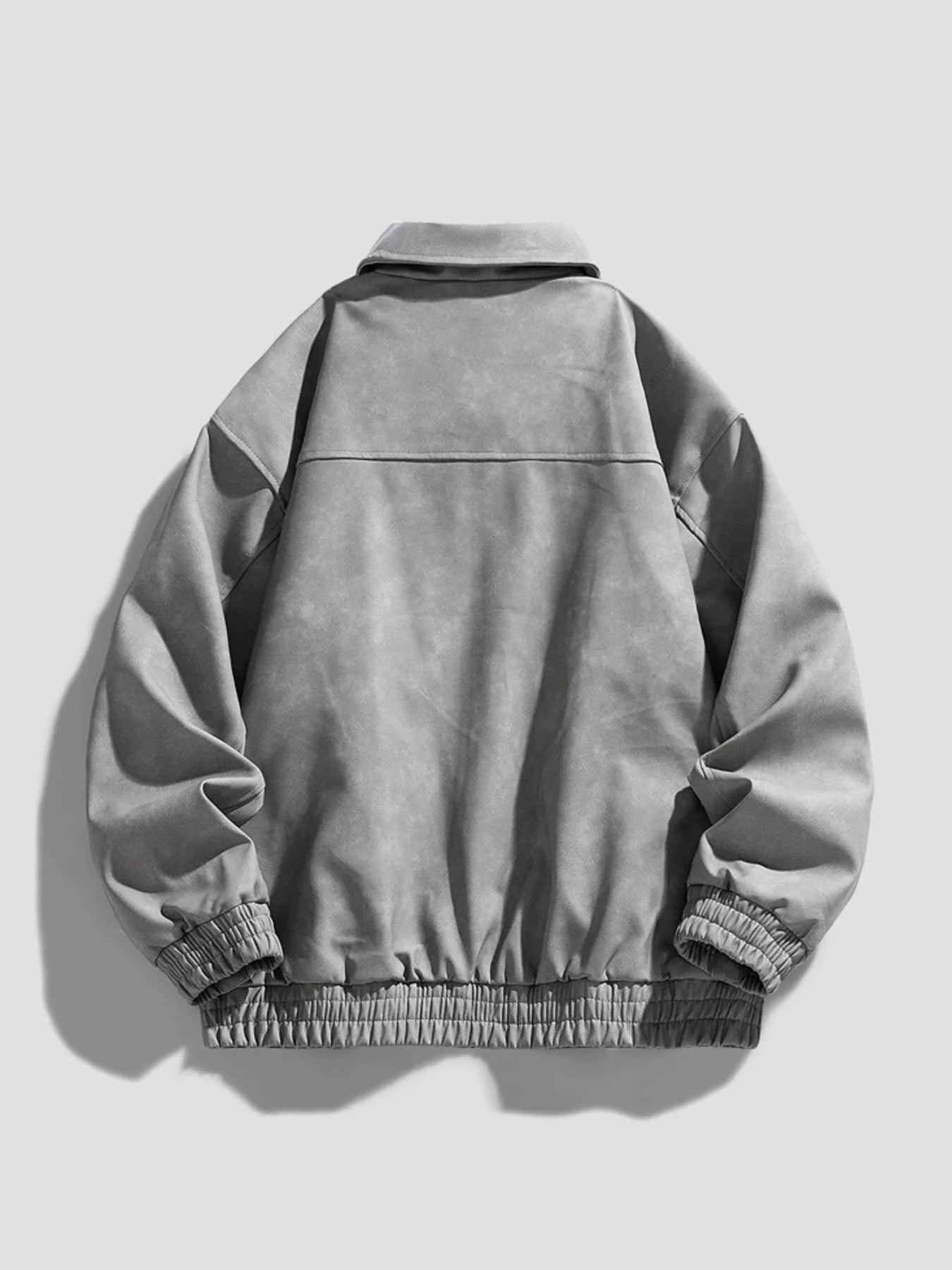 Men's Plus Size Zip - Up Collared Neck Jacket - PBNJ FASHIONS