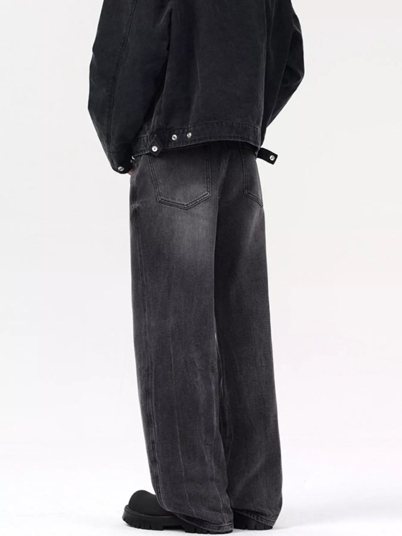 Men's Vintage Wash Wide Leg Jeans - PBNJ FASHIONS