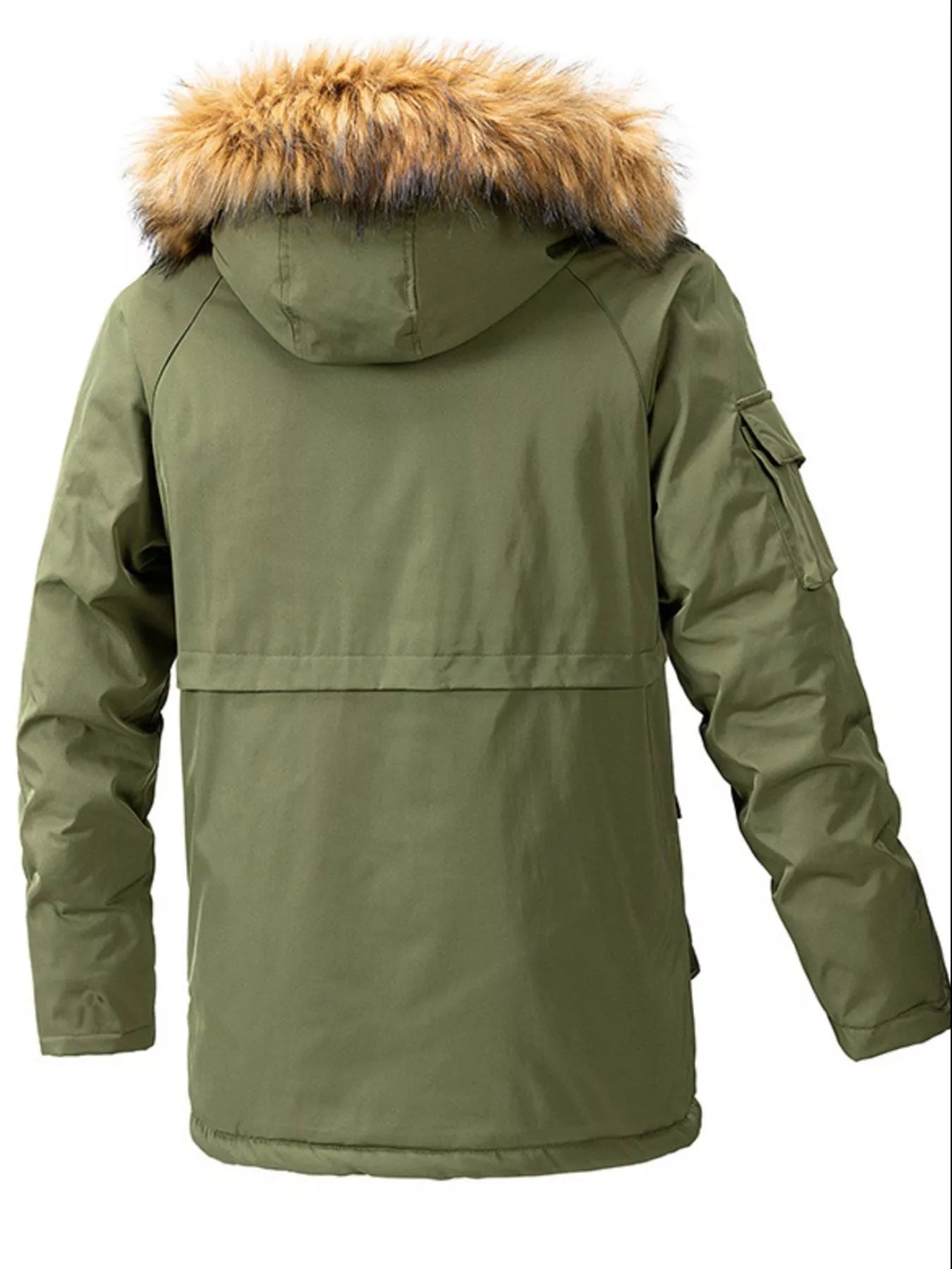Men's Plus Size Fur Hooded Winter Parka Coat - PBNJ FASHIONS