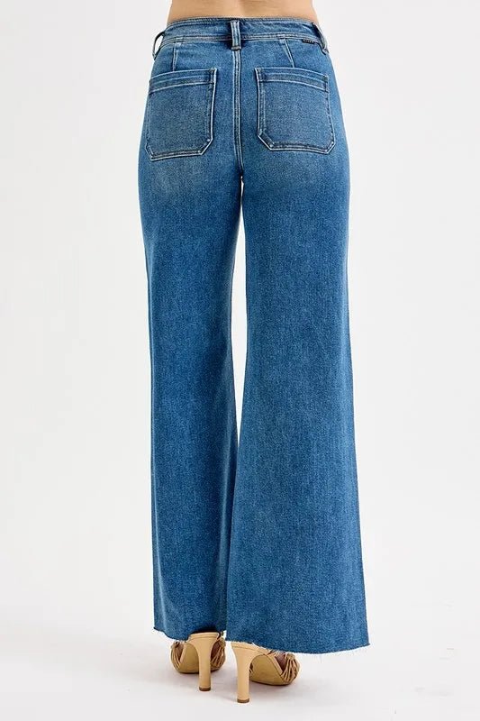 RISEN High - Waisted Wide Leg Jeans - PBNJ FASHIONS