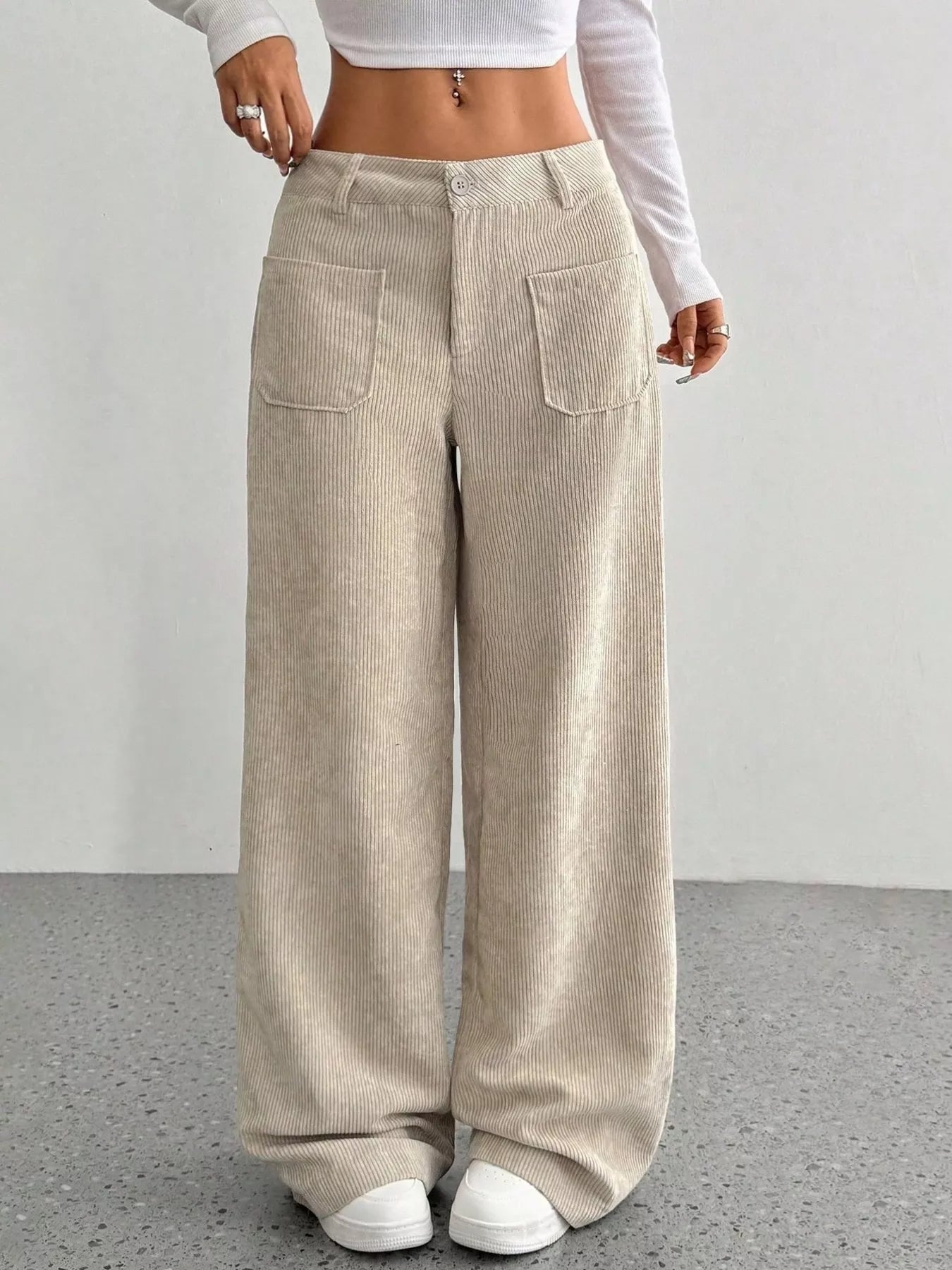 Corduroy Wide Leg Pants - PBNJ FASHIONS