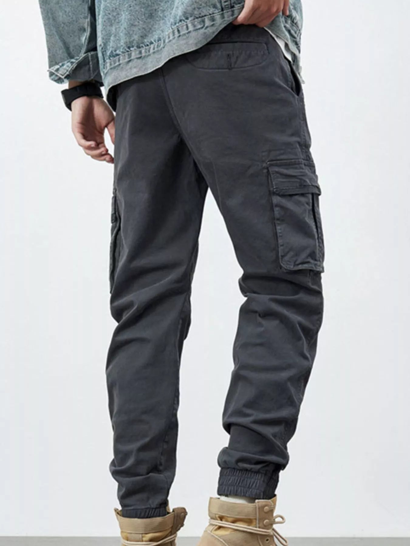Men's Casual Cargo Pants with Drawstring - PBNJ FASHIONS