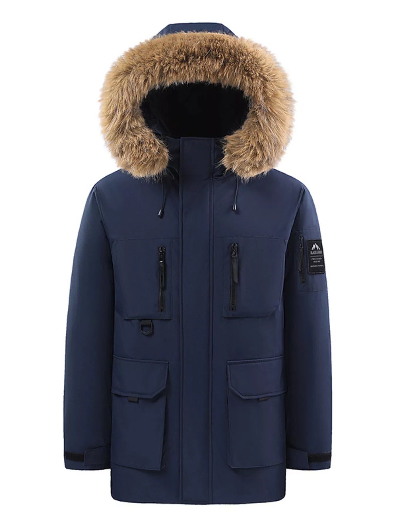 Men's Full Size Fur Hooded Winter Parka Coat Plus Size - PBNJ FASHIONS