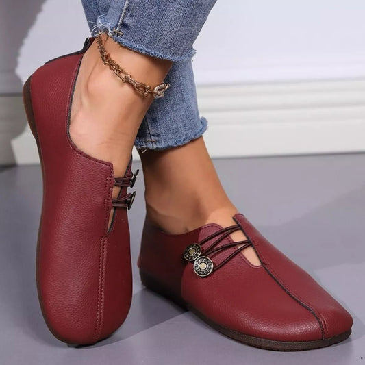 Casual Button Detail Slip - Ons - PBNJ FASHIONS