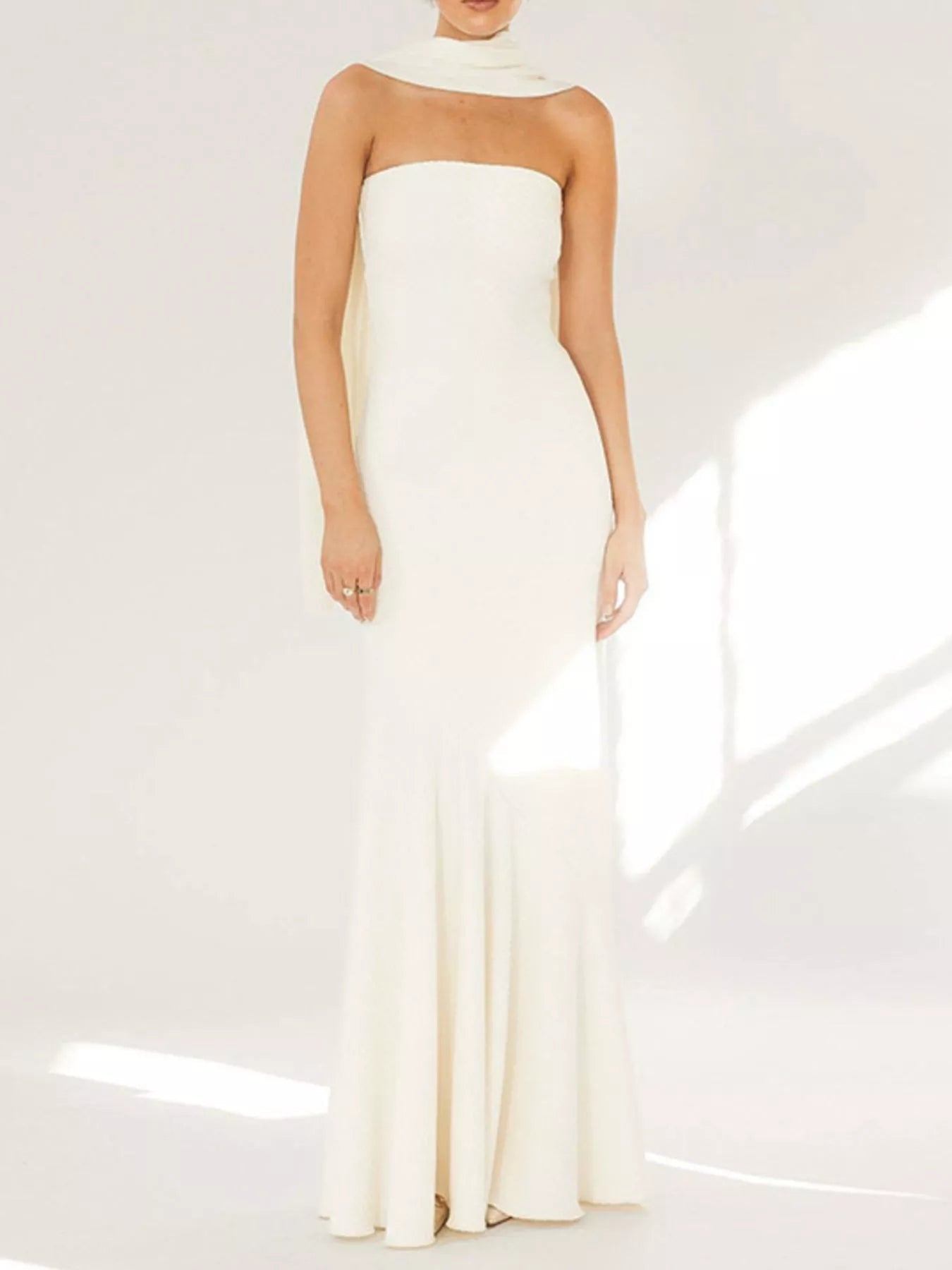 Elegant Strapless Mermaid Maxi Dress - Perfect for Special Occasions- - PBNJ FASHIONS