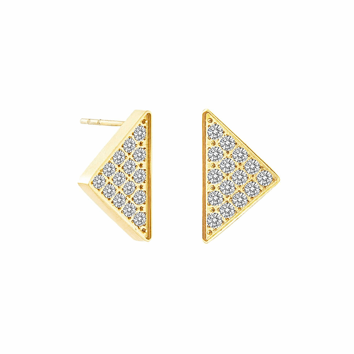 ER113GL B.Tiff Large Gold Pavé Supera Earrings - PBNJ FASHIONS