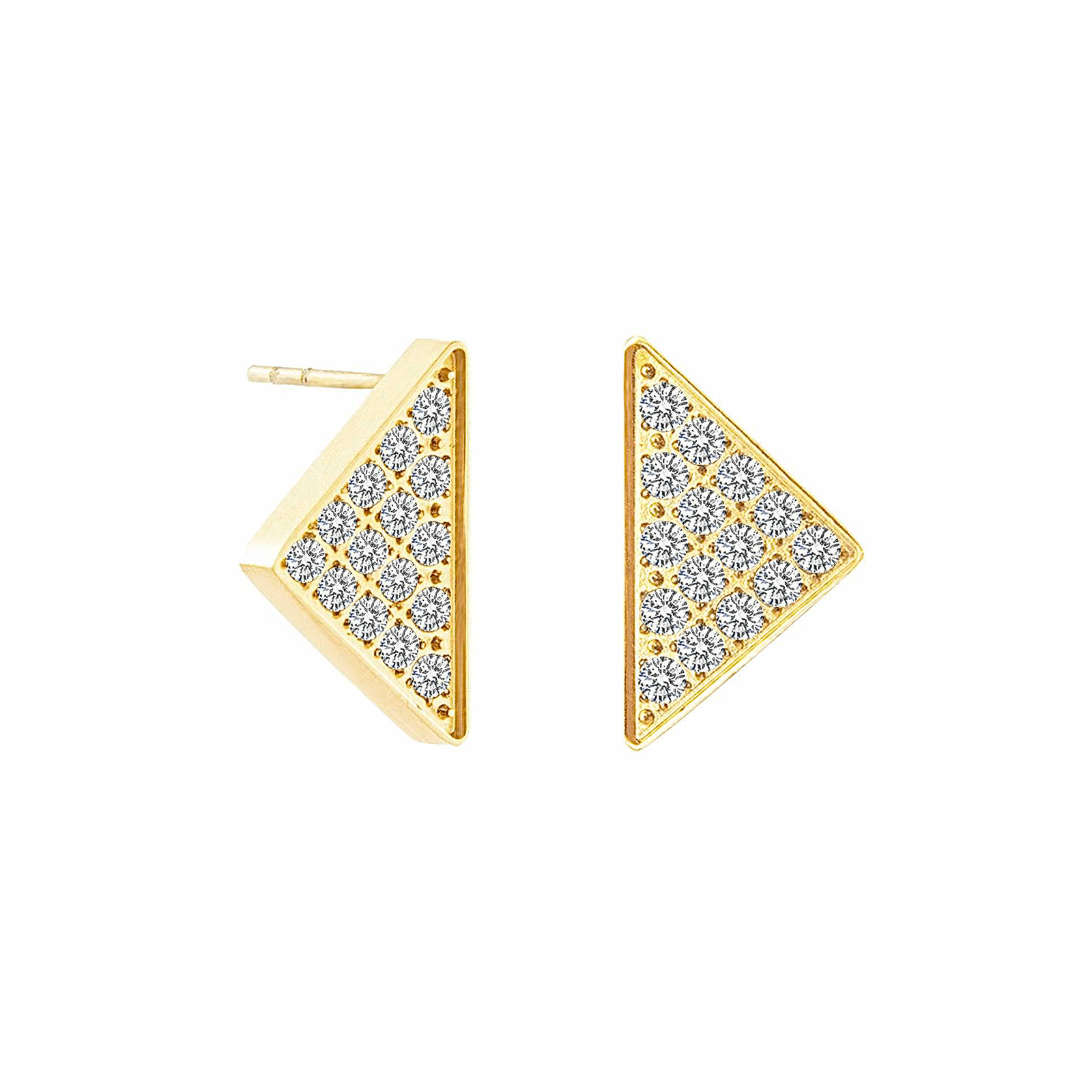 ER113GL B.Tiff Large Gold Pavé Supera Earrings - PBNJ FASHIONS