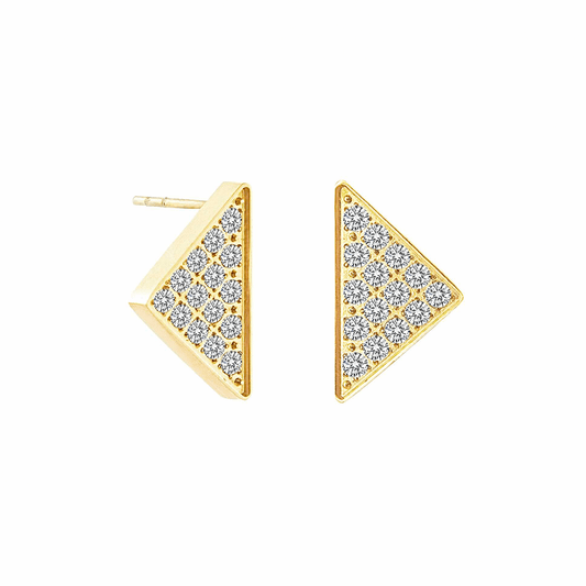 ER113GL B.Tiff Large Gold Pavé Supera Earrings - PBNJ FASHIONS