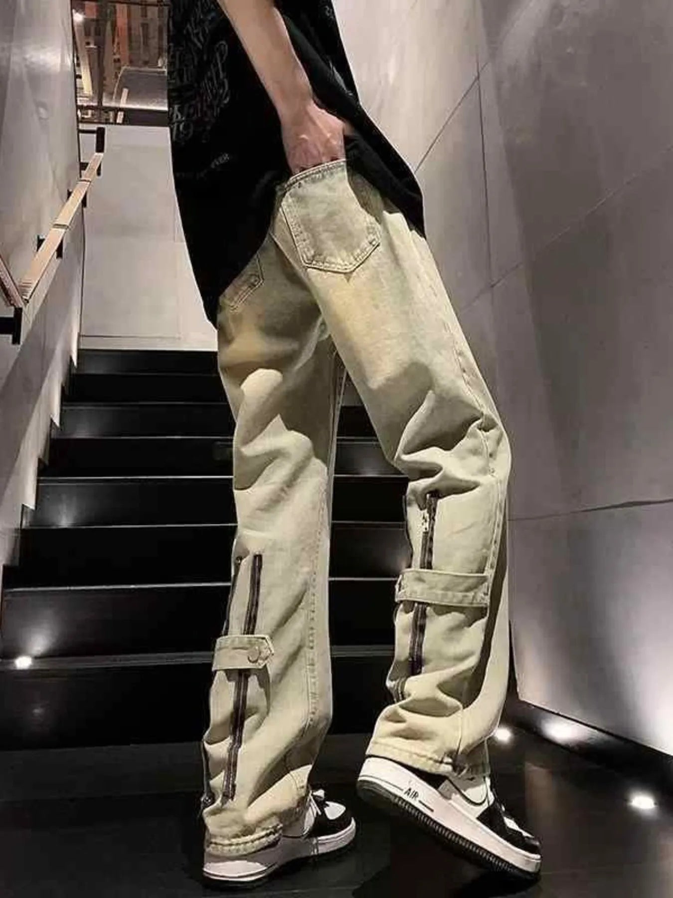 Men's Full Size Wash Wide Leg Jeans Plus Size - PBNJ FASHIONS