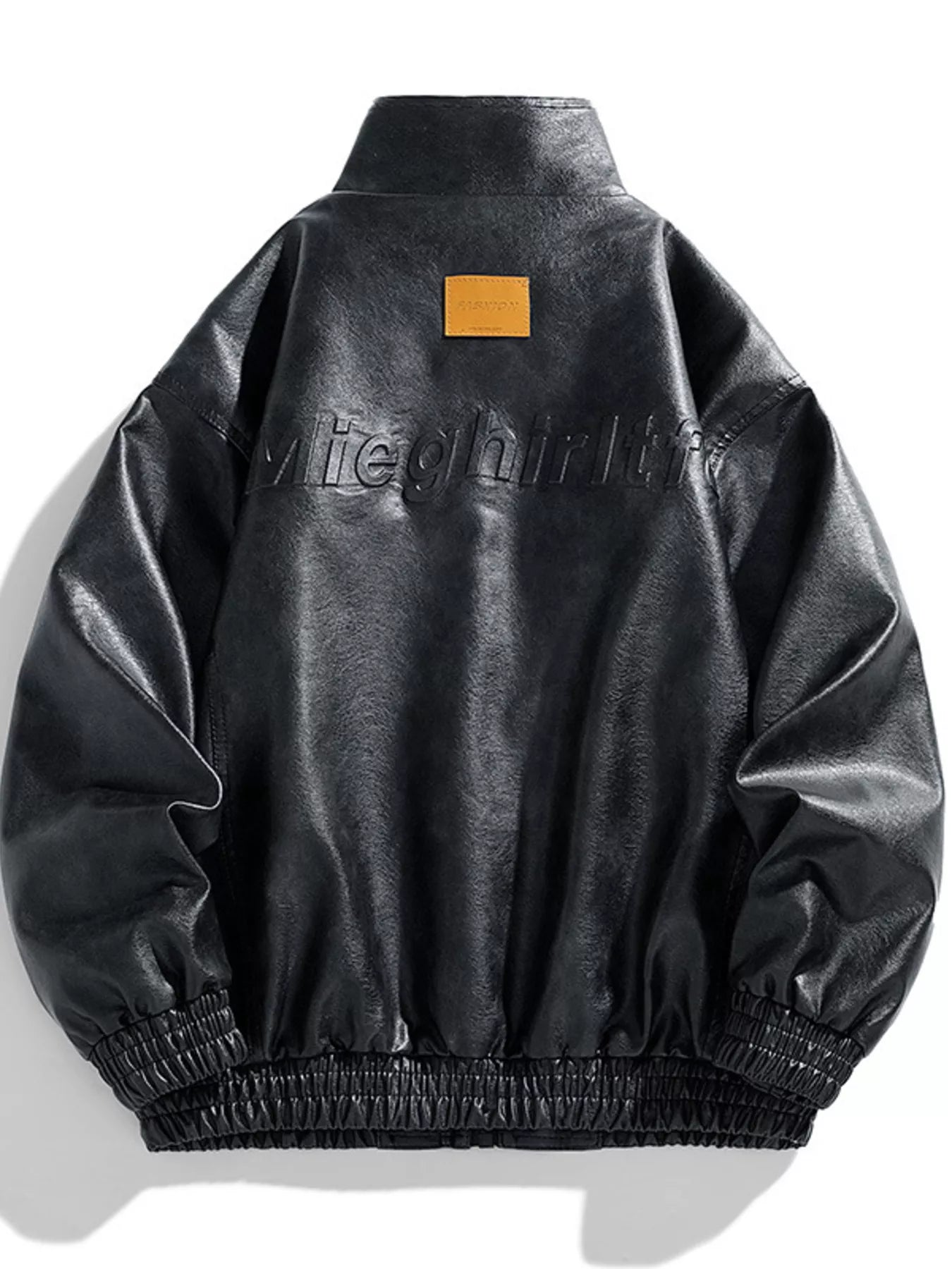 Men's Plus Size Leather Bomber Jacket - PBNJ FASHIONS