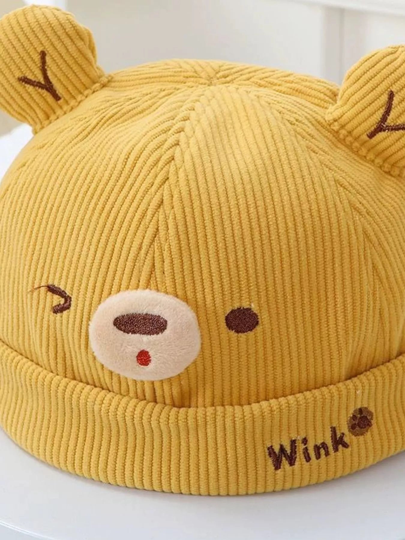 Children's Bear Ear Corduroy Hat - PBNJ FASHIONS