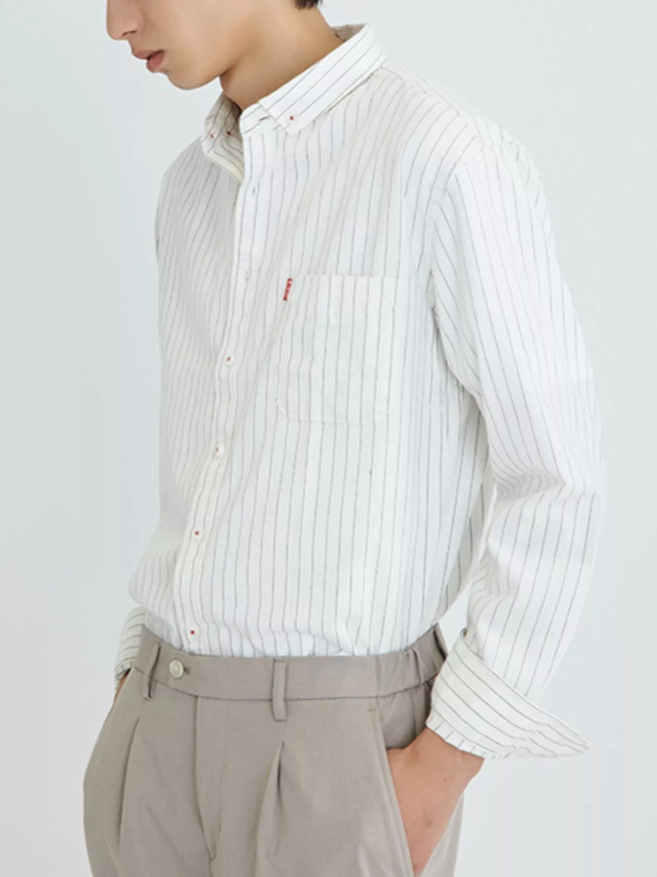 Men's Full Size Striped Long Sleeve Casual Shirt Plus Size - PBNJ FASHIONS