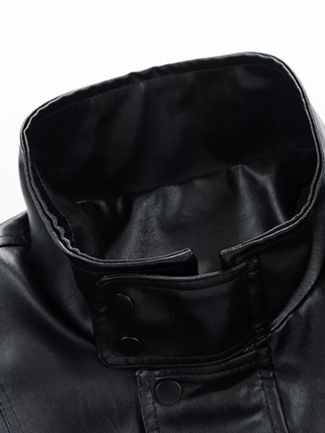 Men's Plus Size Urban Style Faux Leather Jacket - PBNJ FASHIONS