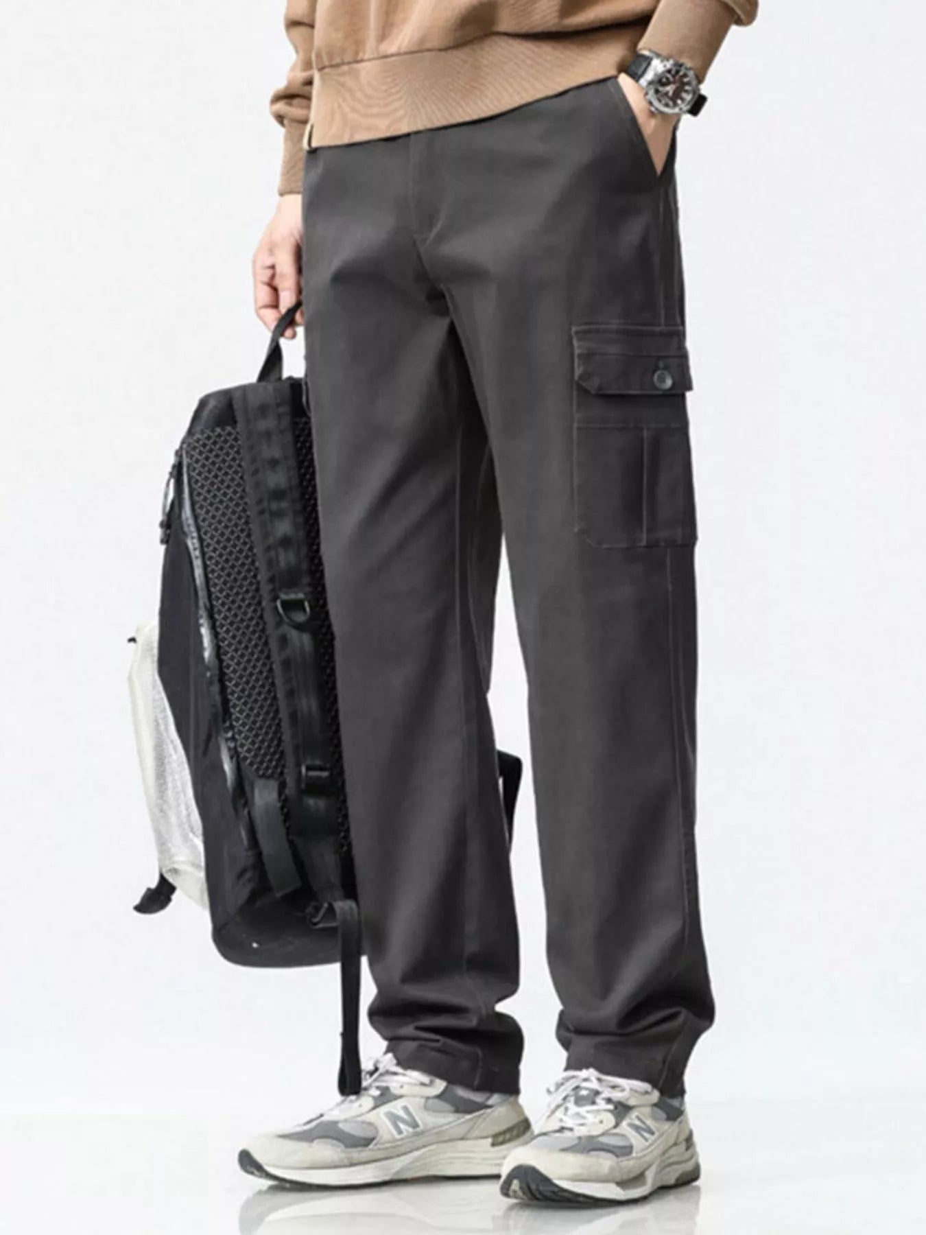 Men's Plus Size Relaxed Fit Cargo Pants - PBNJ FASHIONS