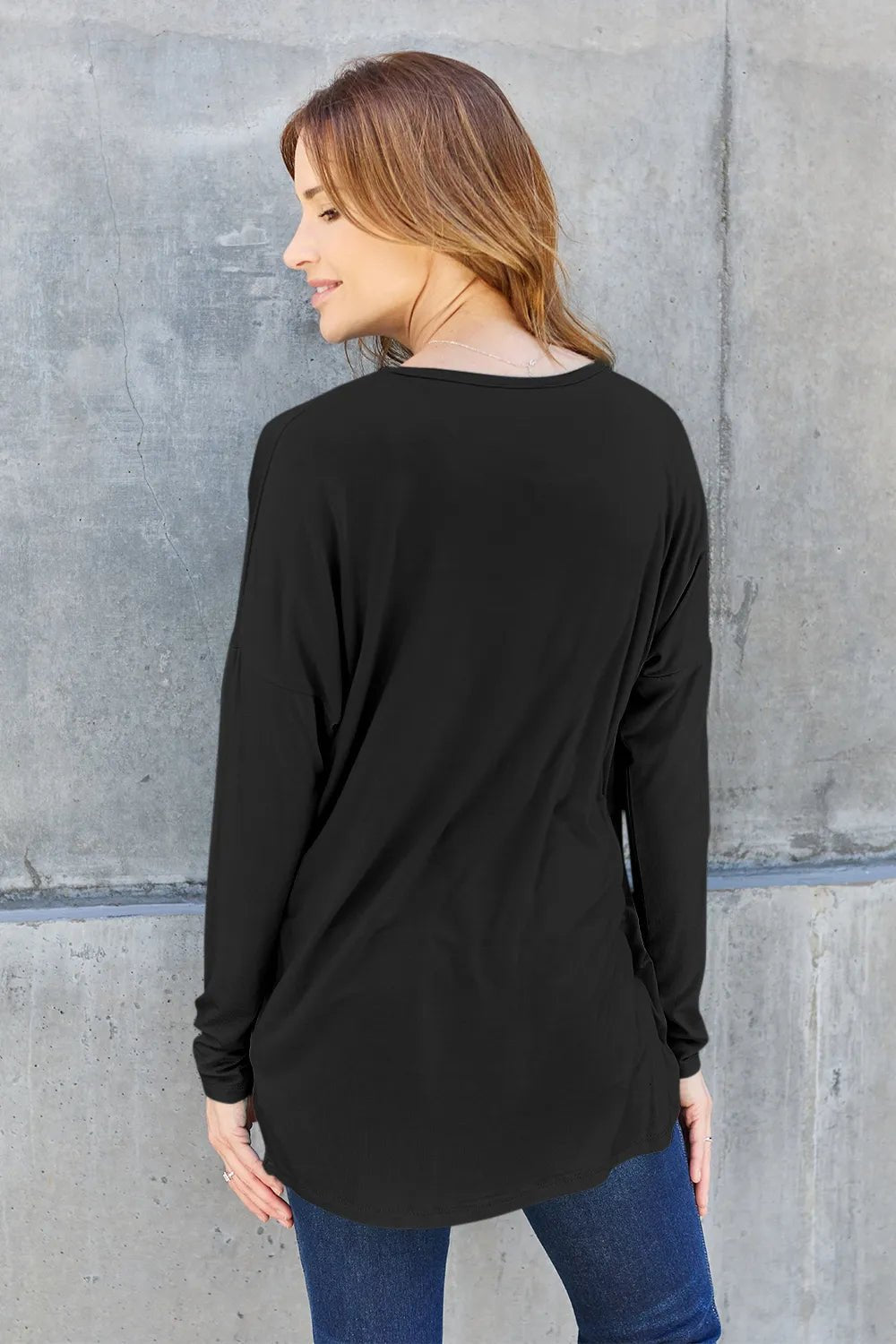 Basic Bae Full Size Round Neck Dropped Shoulder T-Shirt - PBNJ FASHIONS