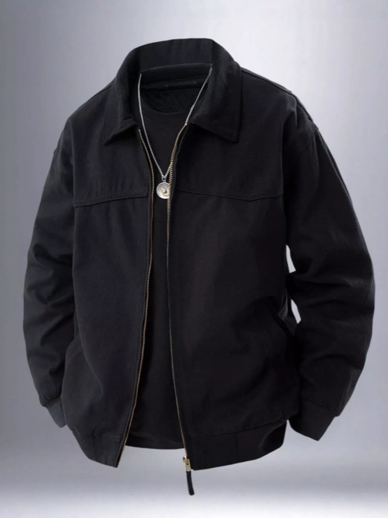 Men's Plus Size Zip Up Long Sleeve Jacket - PBNJ FASHIONS