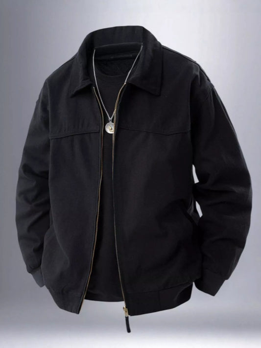 Men's Plus Size Zip Up Long Sleeve Jacket - PBNJ FASHIONS