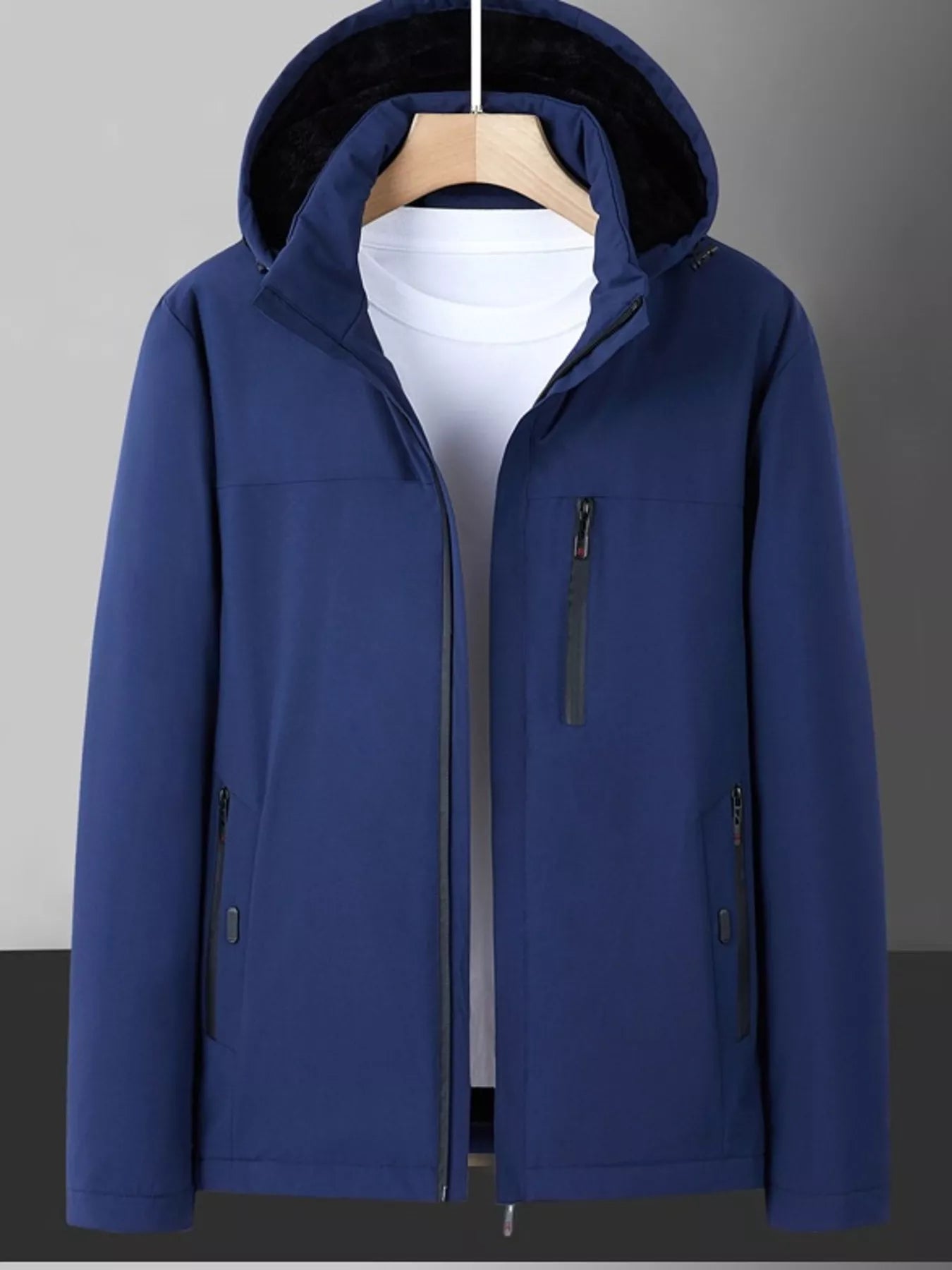Men's Plus Size Warm Fleece Lined Hooded Winter Coat - PBNJ FASHIONS