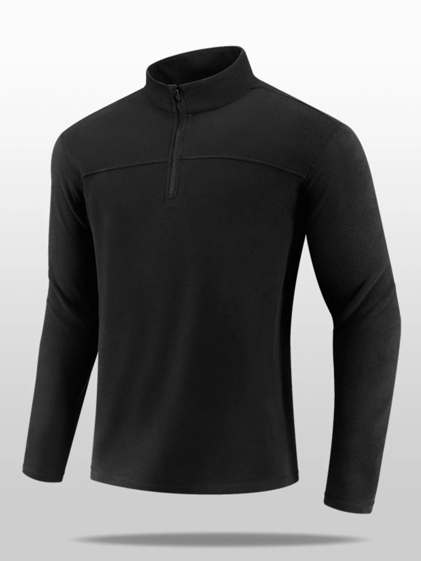 Men's Plus Size Quarter Zip Long Sleeve Sweatshirt - PBNJ FASHIONS