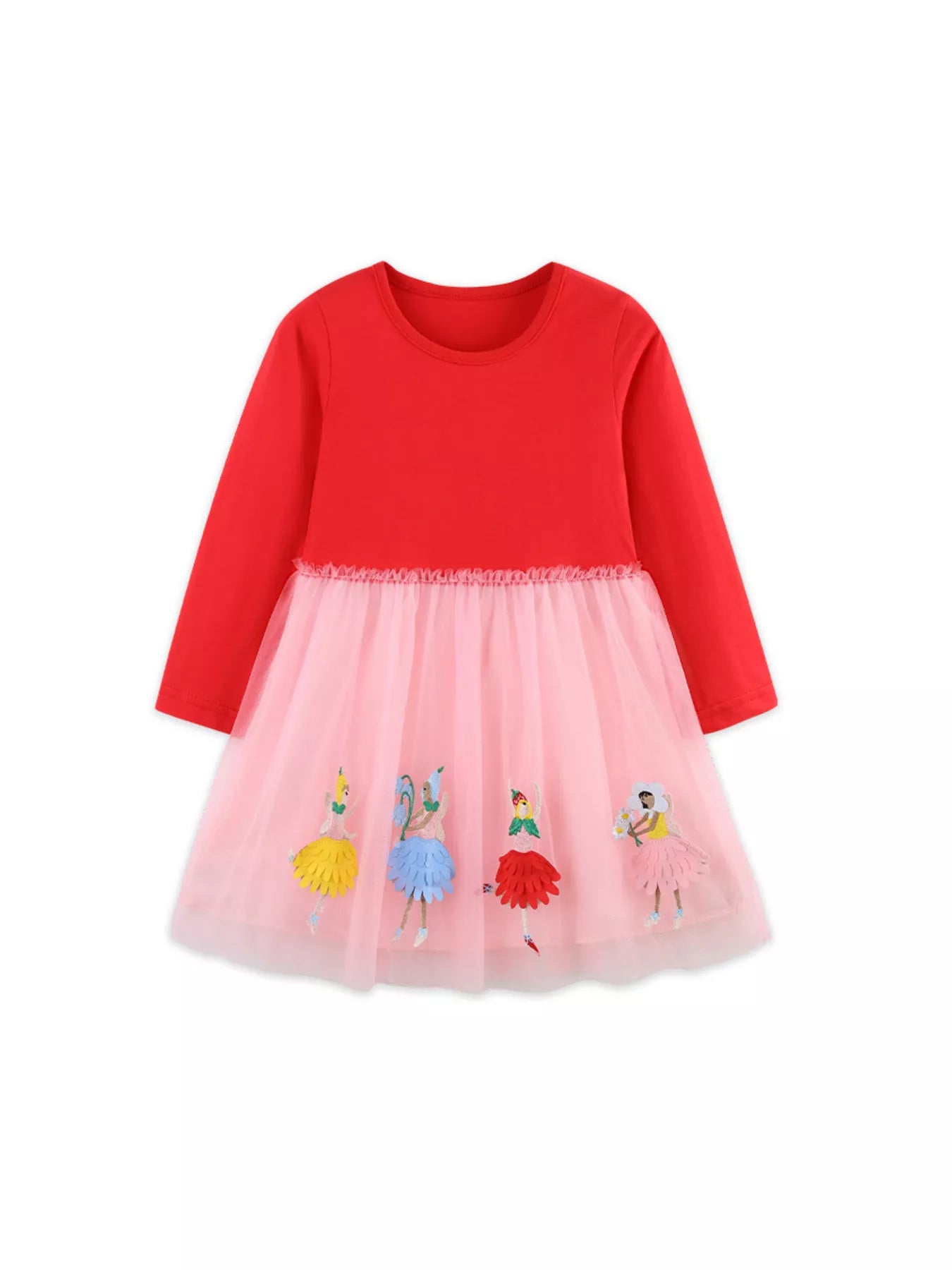 Children's Ballerina Applique Tulle Dress - PBNJ FASHIONS