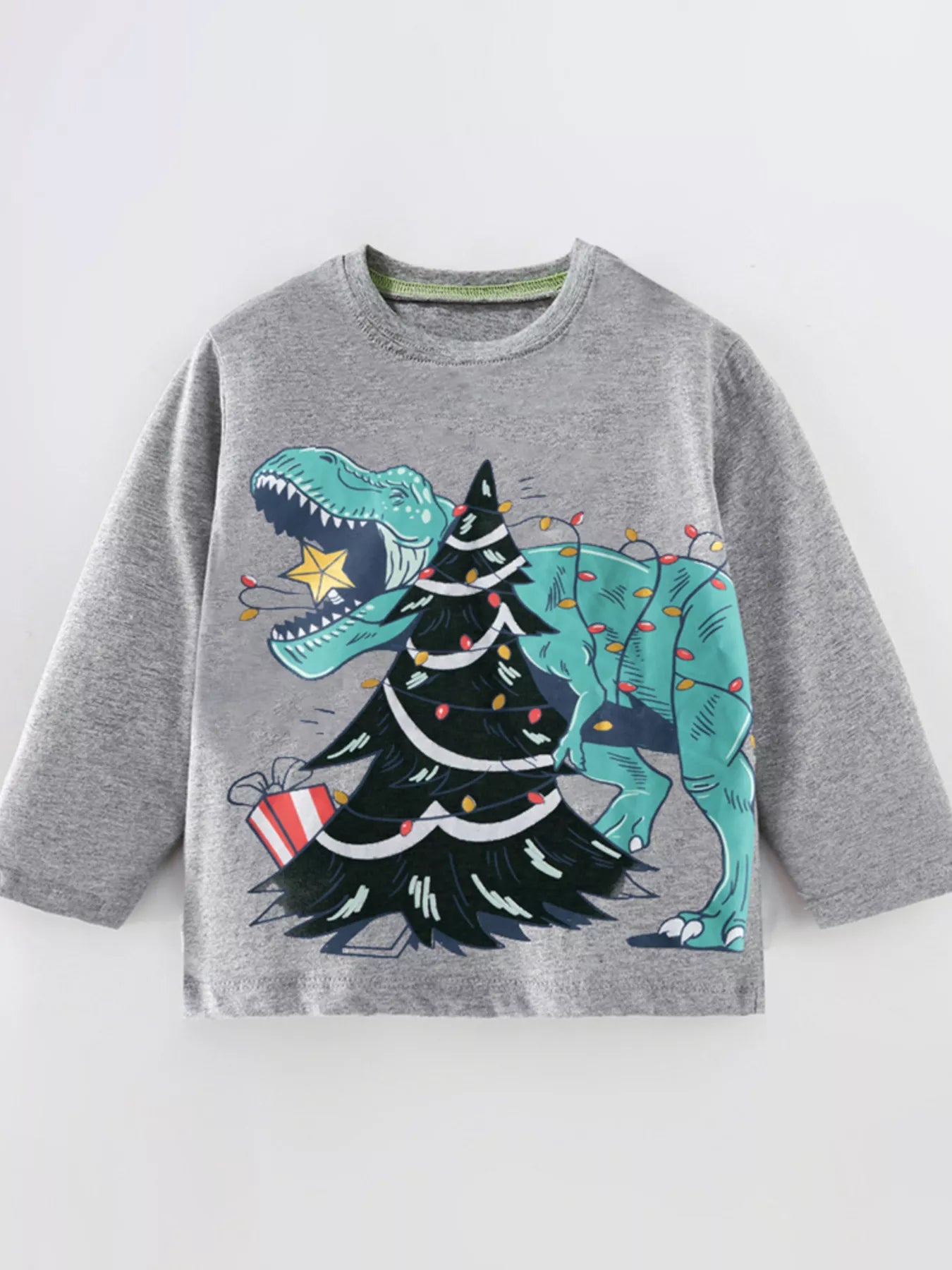 Children's Dinosaur Graphic Long Sleeve T-Shirt - PBNJ FASHIONS