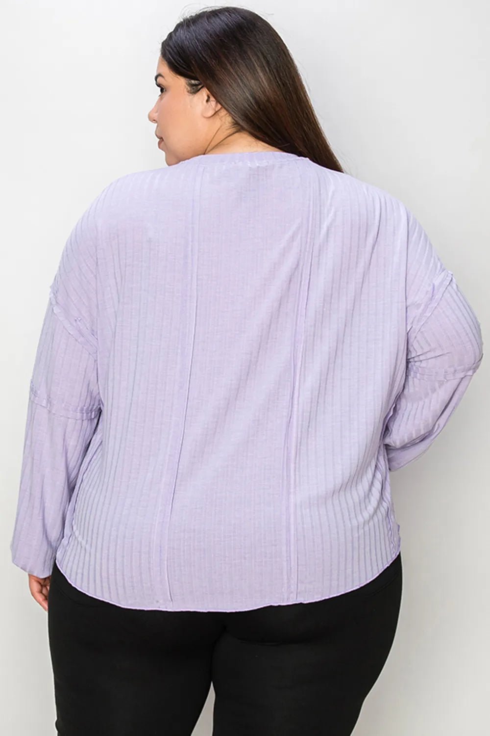 Basic Bae Full Size Ribbed Round Neck Long Sleeve T-Shirt - PBNJ FASHIONS