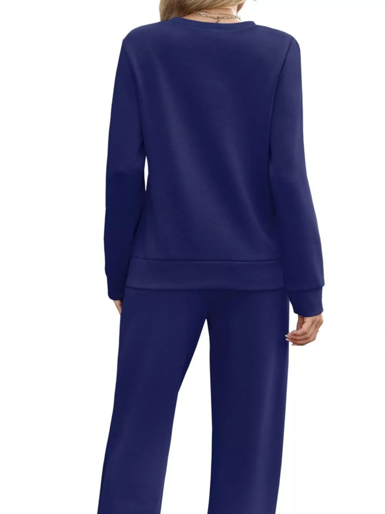 Full Size Casual Long Sleeve Top and Pants Set Plus Size - PBNJ FASHIONS