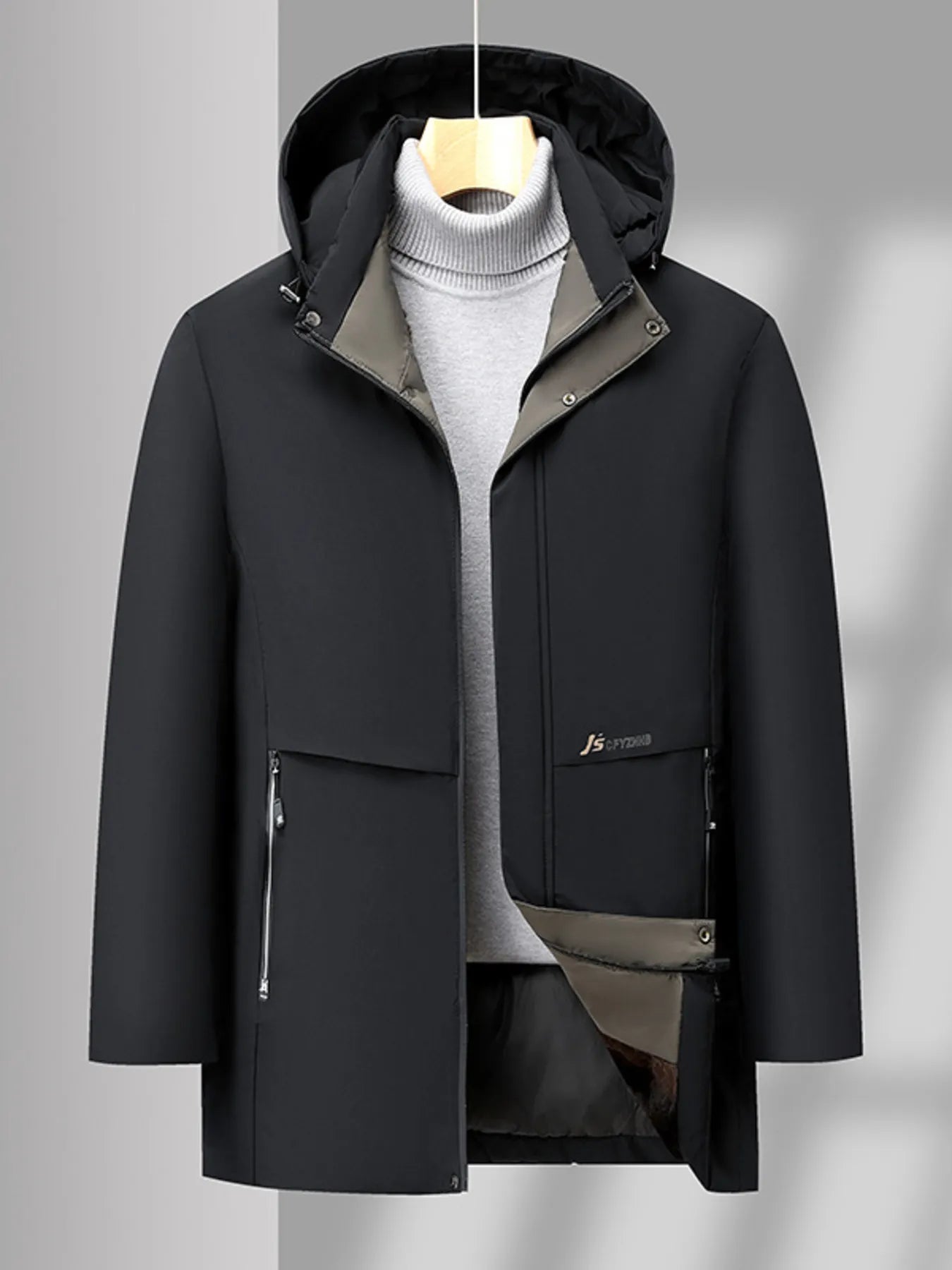 Men's Plus Size Thermal Lining Hooded Winter Coat - PBNJ FASHIONS