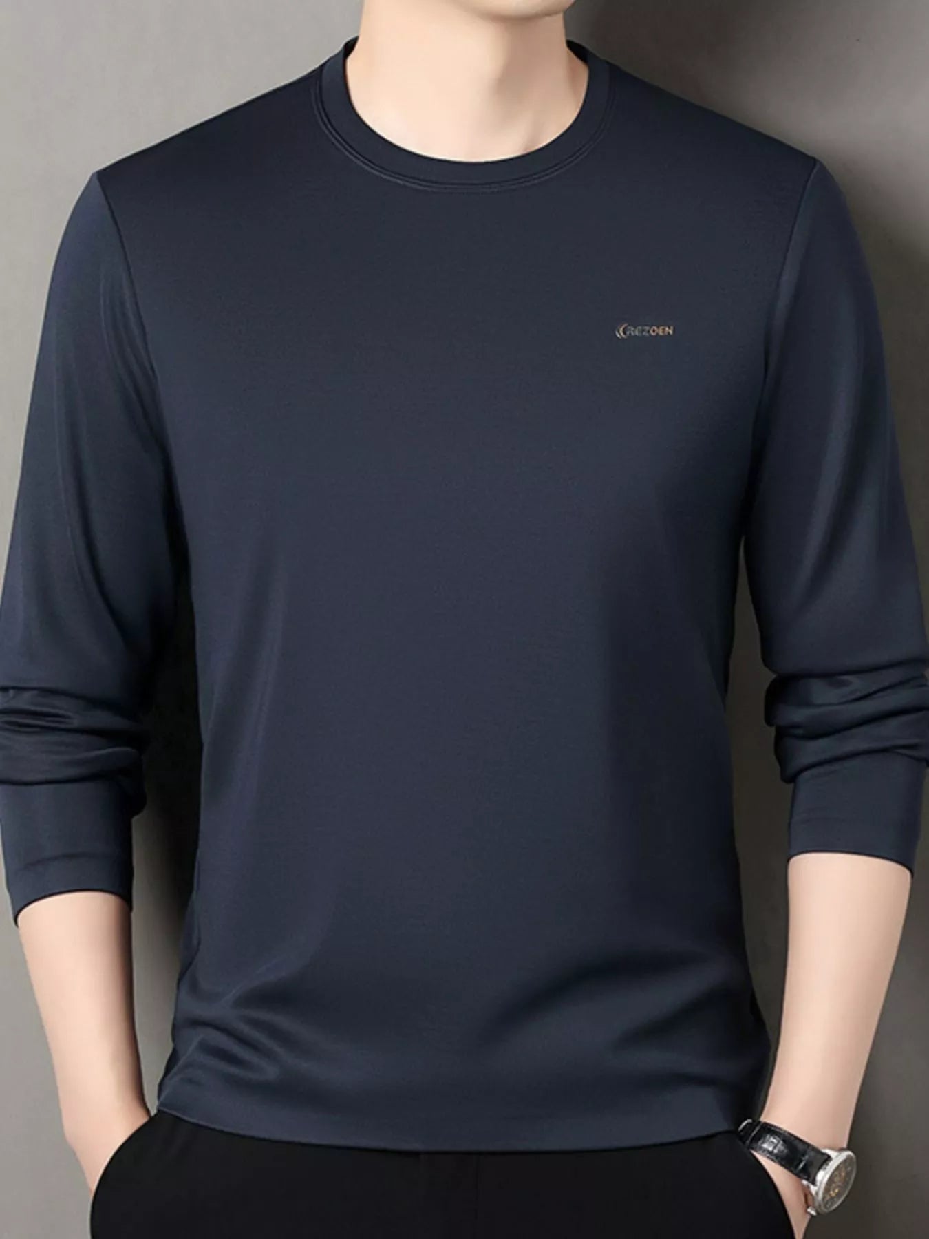 Men's Plus Size Casual Long Sleeve T-Shirt - PBNJ FASHIONS