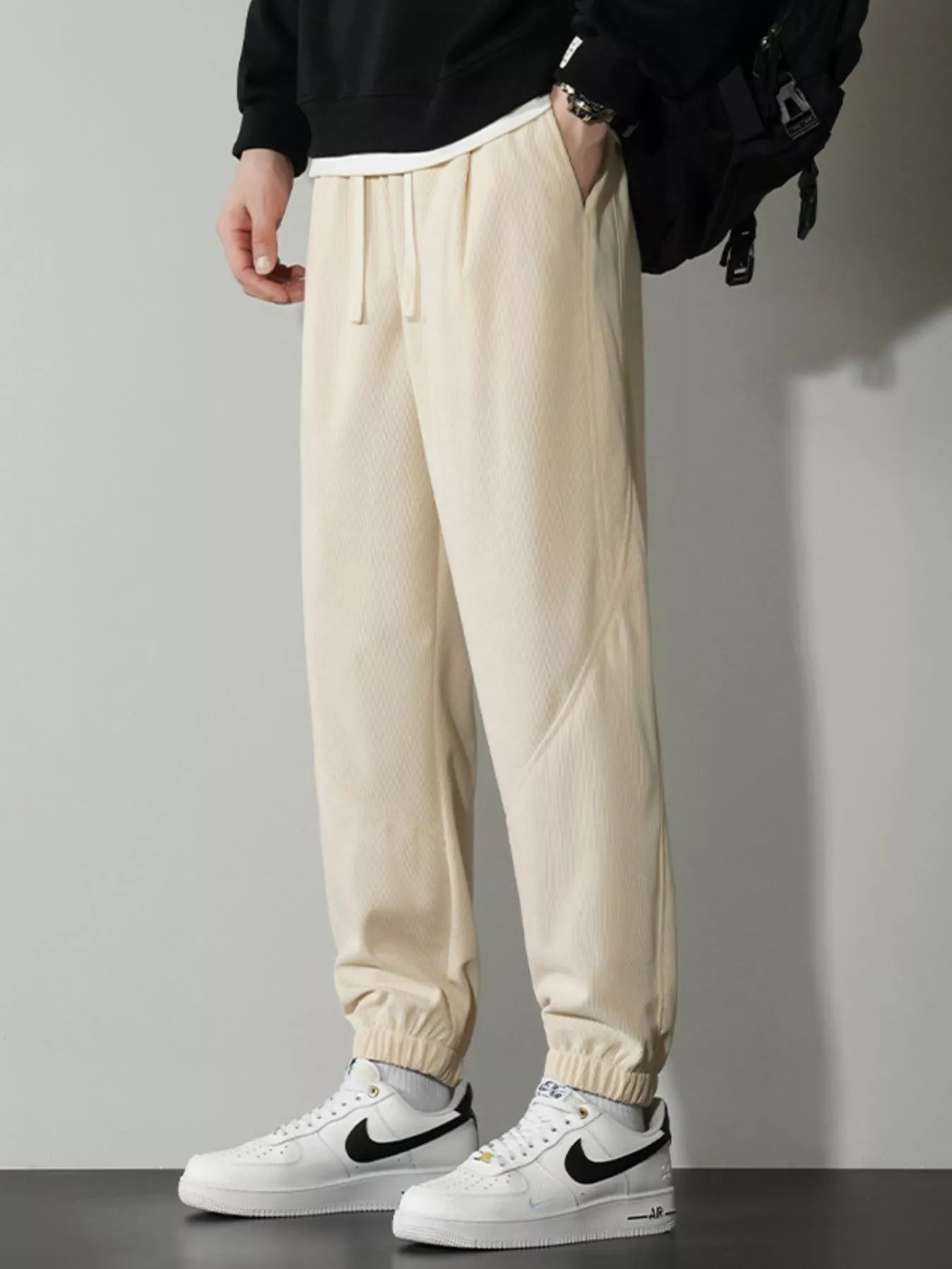 Men's Plus Size Drawstring Ankle Pants - PBNJ FASHIONS