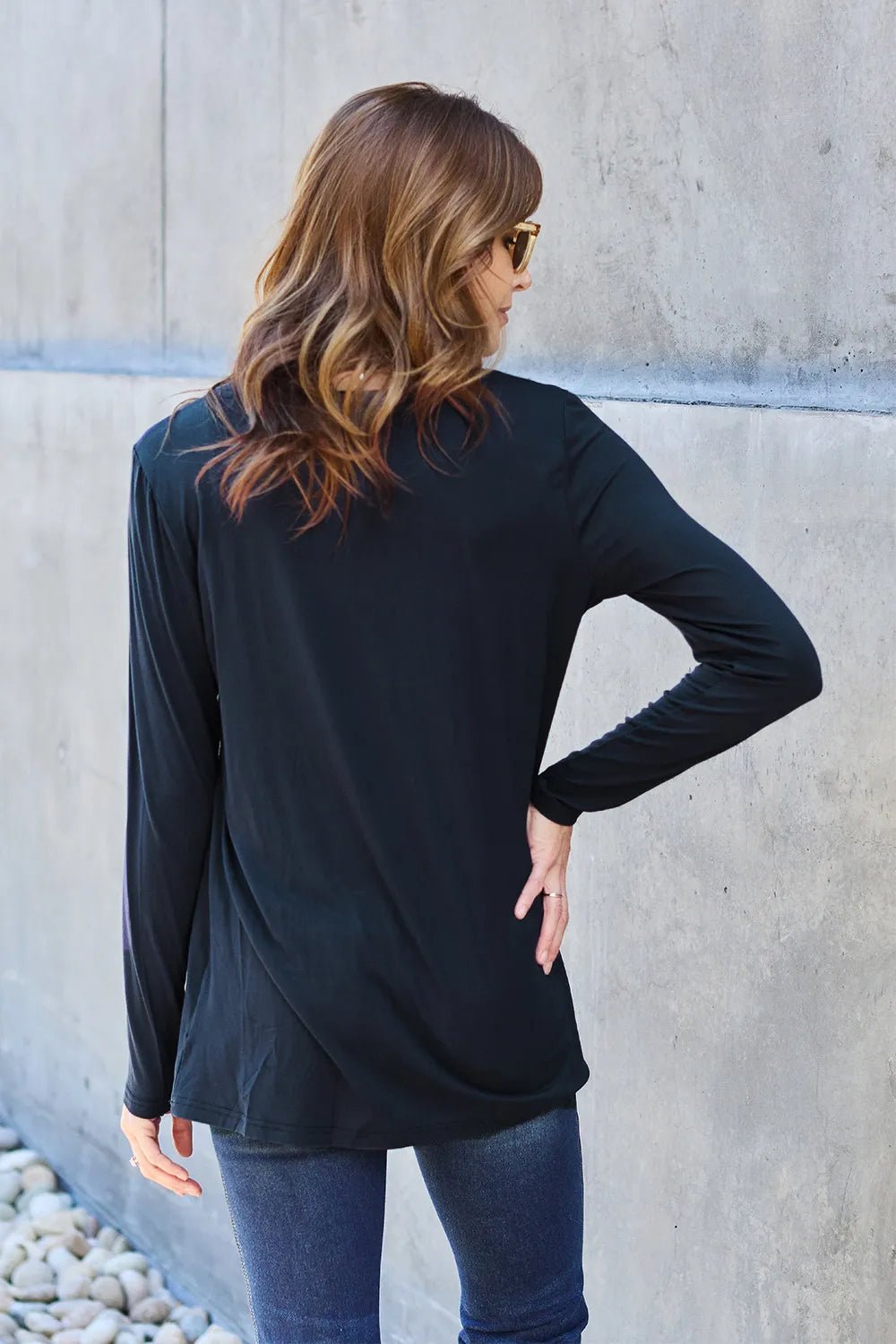 Basic Bae Full Size Round Neck Long Sleeve Top - PBNJ FASHIONS