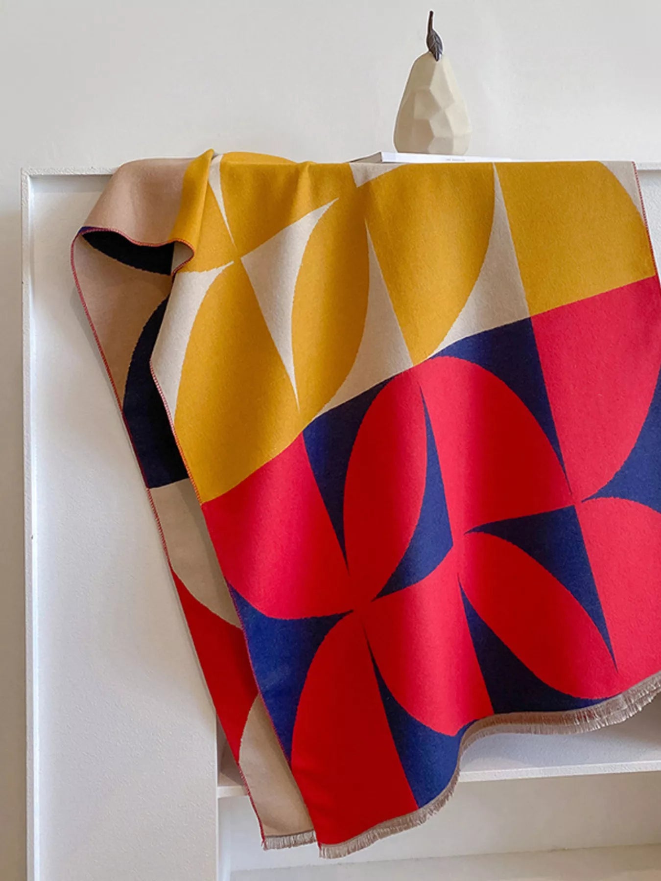 Contrast Raw Hem Scarf - PBNJ FASHIONS