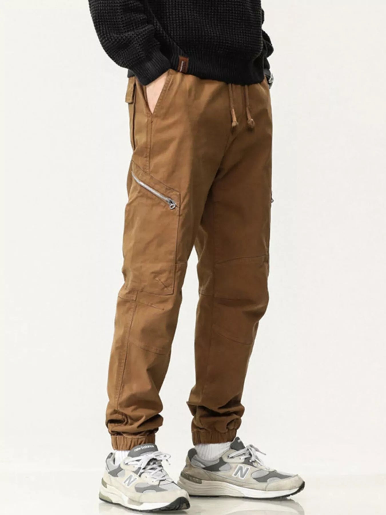 Men's Full Size Casual Cargo Pants with Zipper Pocket Plus Size - PBNJ FASHIONS