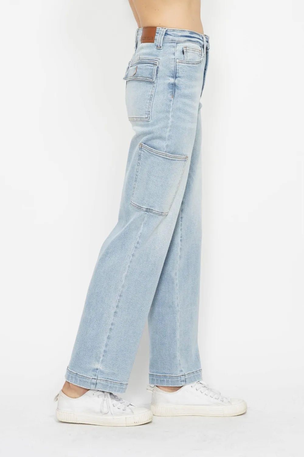 Judy Blue Full Size High Waist Straight Cargo Jeans - PBNJ FASHIONS