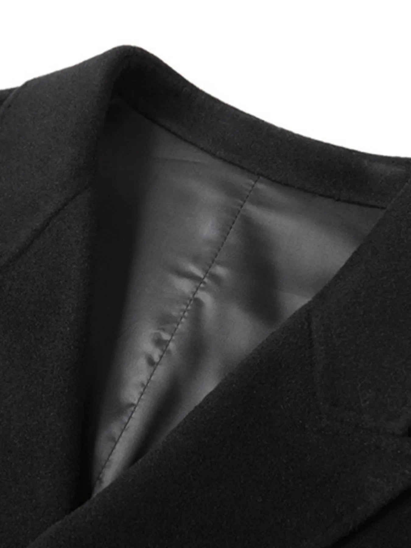 Men's Plus Size Double - Breasted Longline Coat - PBNJ FASHIONS