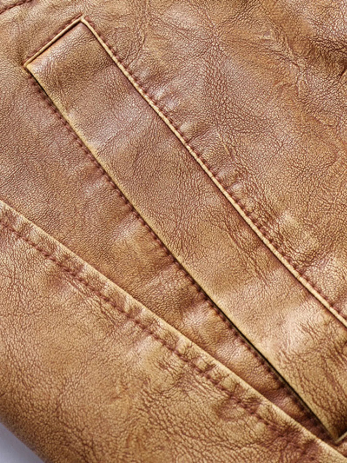 Men's Full Size Faux Leather Sherpa Collar Jacket Plus Size - PBNJ FASHIONS