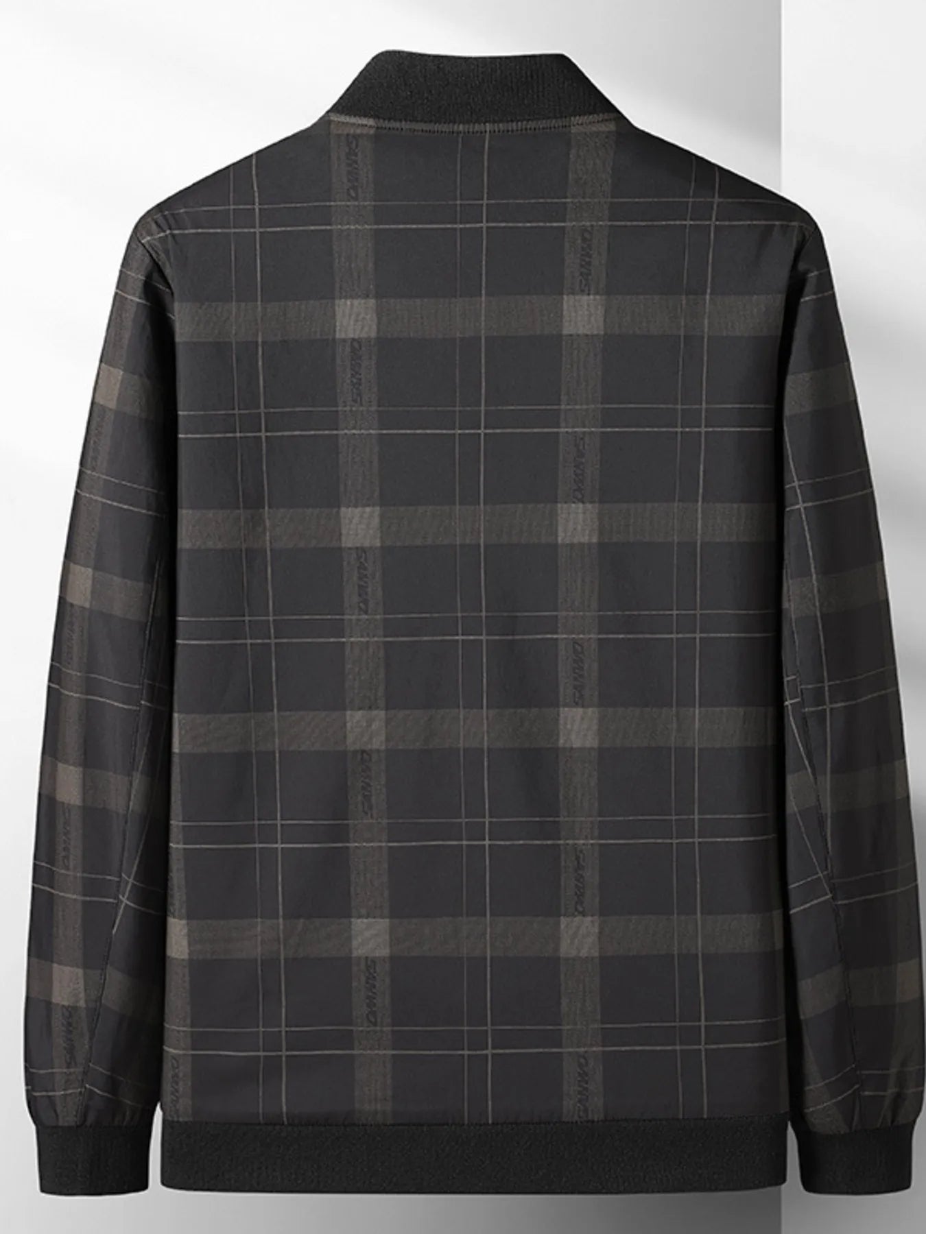Men's Plus Size Plaid Lightweight Bomber Jacket - PBNJ FASHIONS